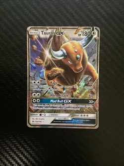 Pokemon TCG Tauros-GX 100/149 Sun & Moon Holo NM - Image 1