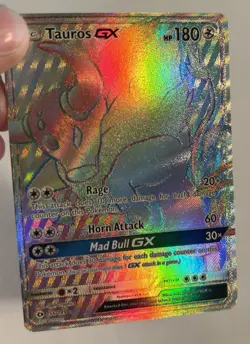 Pokemon TCG Tauros GX Sun & Moon Base Set 156/149 Holo Secret Rare NM - Image 2