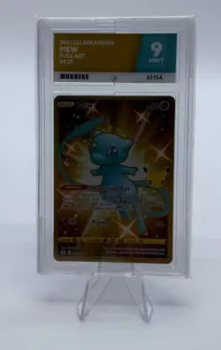 Pokemon TCG Mew 025/025 Full Art Gold Rare 2021 Celebrations Ace Grading 9 MINT - Image 3