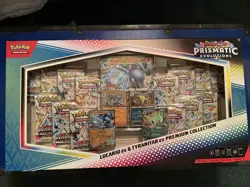 PRISMATIC EVOLUTIONS Lucario EX and Tyranitar EX Premium Collection Free Shiping - Image 1