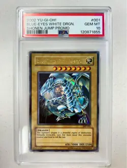 YuGiOh Blue Eyes White Dragon PSA10 English Earth Jump Promo Card - Image 1