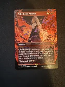 Nibelheim Aflame BORDERLESS FFVII Final Fantasy MTG FIN NM/M Non Foil - Image 1