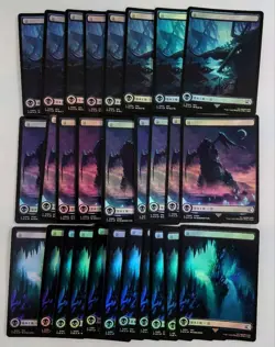 Mtg Final Fantasy Basic Land - Swamp Foil 28 Sheets Set - Image 1