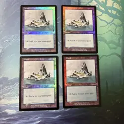 Mtg Island Foil Arena Ice Version Set Of 4 - Image 1