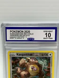Kangaskhan Pokemon 2020 Darkness Ablaze 133/189 Rev-Holo CCG 10 Gem Mint - Image 4