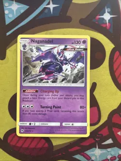 Pokemon Naganadel 108/214 - SM Lost Thunder - Non Holo Rare - Excellent - Image 1