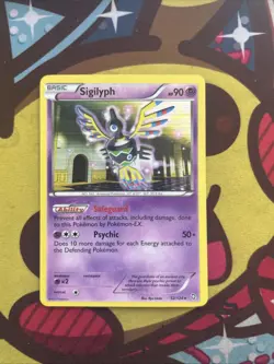 Pokemon Sigilyph 52/124 - BW Dragons Exalted - Holo Rare - Excellent - Image 1