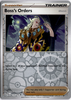 Pokemon - Boss's Orders - 172/193 - Paldea Evolved - Reverse Holo Rare - NM/M - Image 1