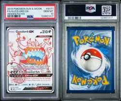 2019 POKEMON SUN & MOON HIDDEN FATES #SV71/SV94 GUZZLORD GX SHINY RARE PSA 10 - Image 3