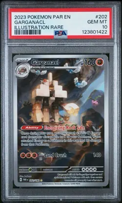 2023 POKEMON PAR EN-PARADOX RIFT #202 GARGANACL ILLUSTRATION RARE PSA 10 - Image 1