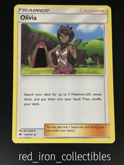 Olivia 119/147 Uncommon Trainer Sun & Moon Burning Shadows Pokemon Card 2017 - Image 1
