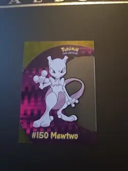 Pokemon Topps #150 Mewtwo PC5 Clear Tv Animation Clear Card 1st Blue Label LP - Image 1