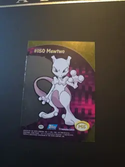 Pokemon Topps #150 Mewtwo PC5 Clear Tv Animation Clear Card 1st Blue Label LP - Image 2