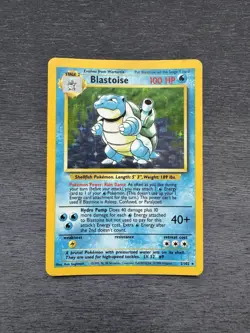 Pokemon Base Set Blastoise Holo Rare Card 2/102 Heavily Played - Image 1