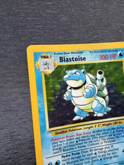 Pokemon Base Set Blastoise Holo Rare Card 2/102 Heavily Played - Image 3