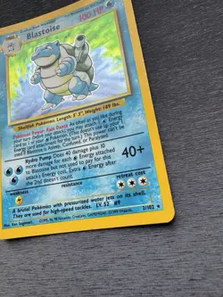 Pokemon Base Set Blastoise Holo Rare Card 2/102 Heavily Played - Image 5