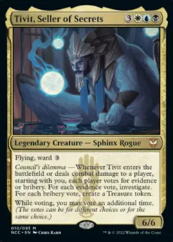 1 x Tivit, Seller of Secrets - Foil - Commander: Streets of New Capenna - NM-Min - Image 1
