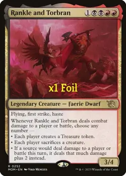 MTG Foil March of the Machine MOM Rankle and Torbran MINT - Image 1