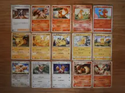 Lot 15 Cartes - POKEMON Card Game (Pikachu/Charmender/Eevee) - Japan 2008~2021 - Image 1