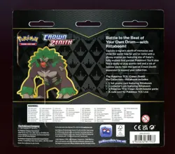 Pokemon TCG Crown Zenith Rillaboom Pin Collection 3 Pack Blister - Image 2