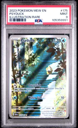 2023 POKEMON MEW EN-151 ILLUSTRATION RARE #175 PSYDUCK PSA 9 - Image 1