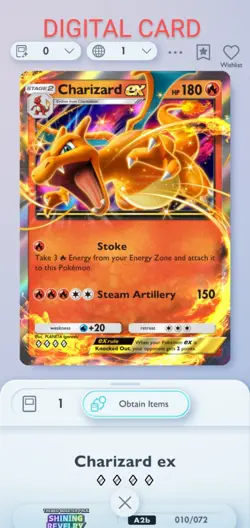 pokemon pocket mobile game shining revelry set charizard EX ◇◇◇◇ Digital Trade - Image 1