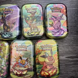 Pokemon TCG 7 X Prismatic Evolutions Mini Tins- 14 Booster Packs- All New/Sealed - Image 4