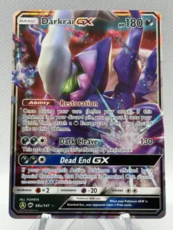 2018 Pokemon Darkrai GX #88a/147 Burning Shadows Sun & Moon Alt Art - Image 1