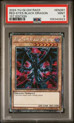 2024 YU-GI-OH! RA03-QUARTER CENTURY BONANZA 1ST ED RED-EYES BLACK DRAGON PSA 9 - Image 1