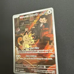 Team Rockets Meowth Destined Rivals Illustration Card 203/182 NM Condition - Image 2