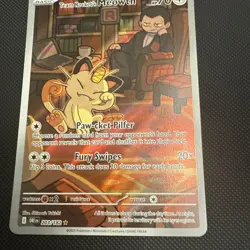 Team Rockets Meowth Destined Rivals Illustration Card 203/182 NM Condition - Image 5