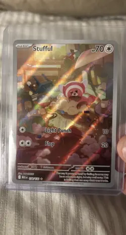 Pokemon Stufful Holo Trading Card Sun & Moon 110/149 mega evolutions english - Image 1