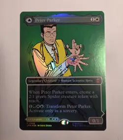 MTG Marvel Spider-Man Peter Parker No.232 Borderless English Mythic Rare Mint - Image 1