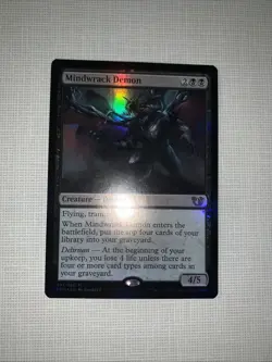 C3689 MAGIC MTG BLESSED VS CURSED MINDWRACK DEMON #041 FOIL LP MYTHIC - Image 1