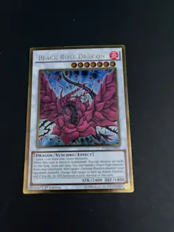 Yugioh Black Rose Dragon PGL3-EN059 Gold Rare 1st Edition Trading Card TCG - Image 1
