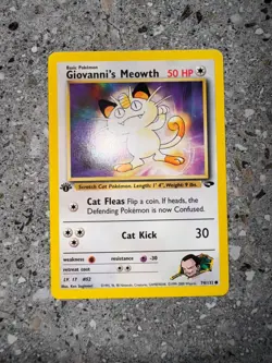 Pokemon TCG Cards 1st Edition Giovanni's Meowth 74/132 Gym Challenge NM - Image 3