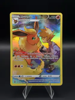 Pokemon TCG Flareon Holo Card TG01/TG30 Brilliant Stars Trainer Gallery - Image 1