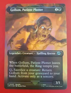 1x Gollum, Patient Plotter | FOIL Borderless | LTR: Tales of Middle-Earth | MTG - Image 1