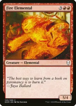 X4 Fire Elemental Dominaria LP/NM MTG Magic DNA GAMES - Image 1