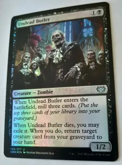 MTG Innistrad: Crimson Vow UNDEAD BUTLER 133/277 U Foil M/NM - Image 2