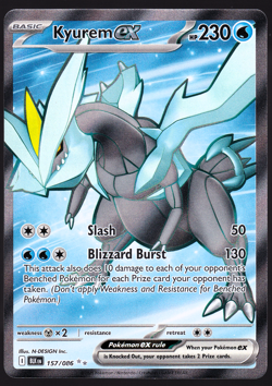 Kyurem ex 157/086 Black Bolt Ultra Rare Full Art Holo Pokemon TCG Card 2025 NM - Image 1