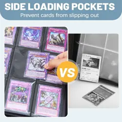 Lictin Trading Cards Album, 504 Side Loading Pocket with Leather Zipper,SEE INFO - Image 5