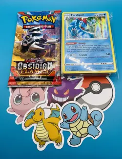 50 POKEMON CARD + BOOSTER PACK BUNDLE WITH STICKERS Birthday/Christmas Gift Set - Image 1
