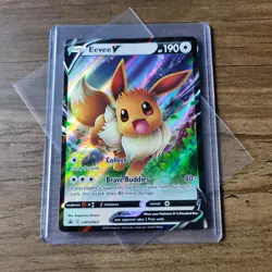 Pokemon Card Eevee V SWSH065 Black Star Promo Trainer Kit - Image 1