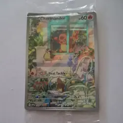 Scarlet & Violet Charmander Promo Card SVP 044 AR IR OBF ETB Sealed Pokemon TCG - Image 1