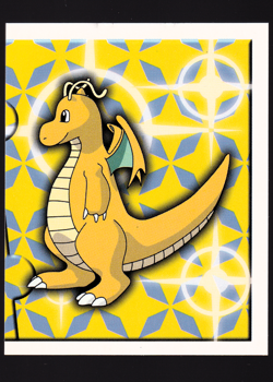 Dragonite 164 Merlin Sticker Series 1 1999 Pokemon Card NM - Image 1