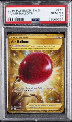 2020 POKEMON SWORD & SHIELD SECRET #213 FULL ART/AIR BALLOON PSA 10 - Image 1