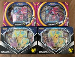 Pokemon 4x Pikachu V & Hoopa V Boxes Sealed Evolving Skies Fusion Strike Packs - Image 1