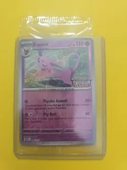 Pokemon Espeon Obsidian Flames Stamped Best Buy Promo Stamped - SEALED - Image 1