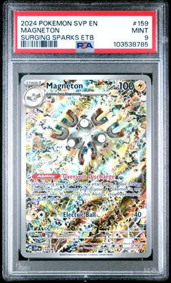 2024 POKEMON SVP EN-SV BLACK STAR PROMO #159 MAGNETON PSA 9 - Image 1